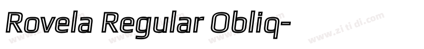 Rovela Regular Obliq字体转换